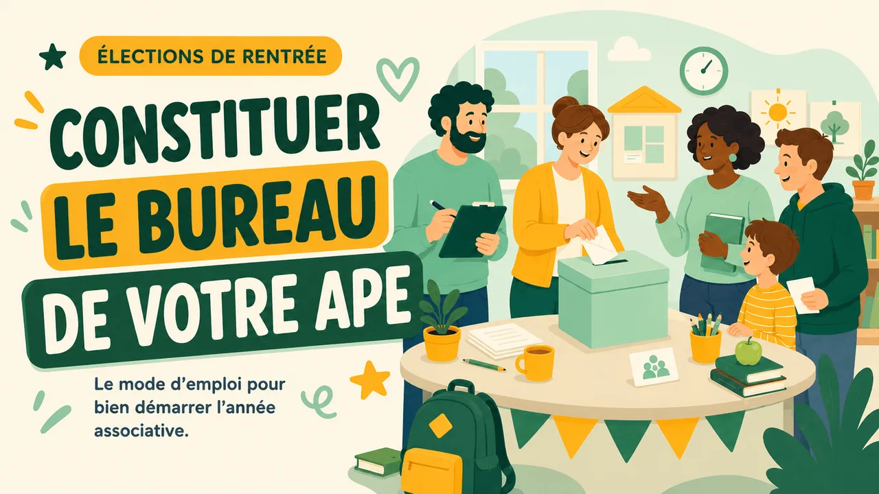 Élection du bureau d'une association de parents d'élèves lors de l'assemblée de rentrée