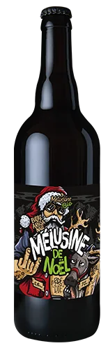 Bouteille de Mélusine de Noël 75 cl, bière ambrée à 5,6° de la brasserie Mélusine